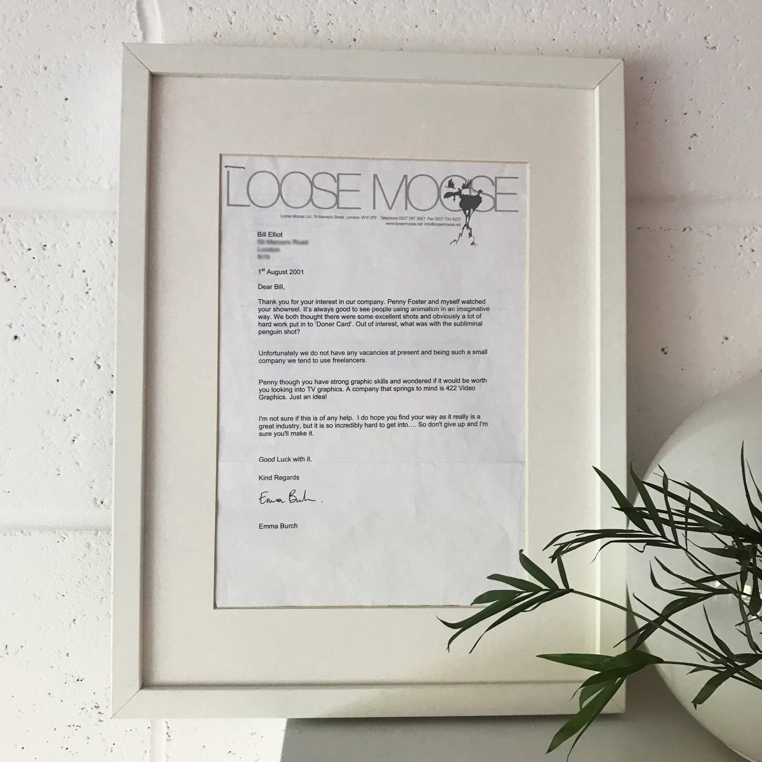 The Rejection Letter Resurfaces